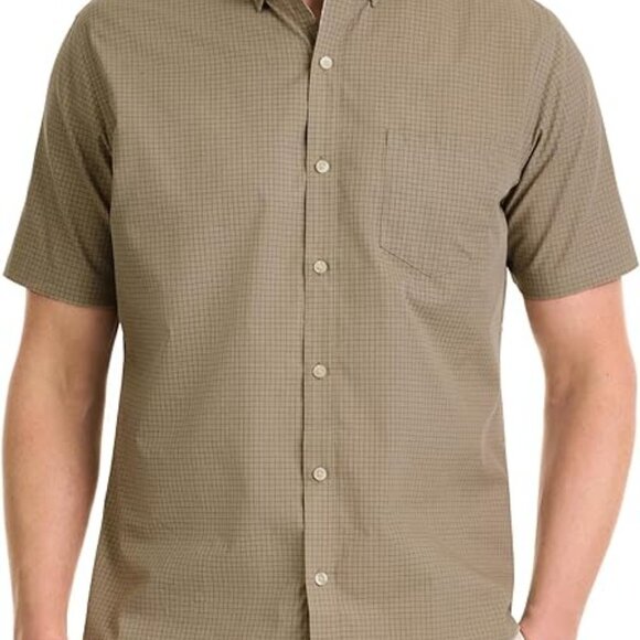 NWT Van Heusen Men's Wrinkle Free Short Sleeve Button Down Check Shirt 4XLT - Picture 4 of 5